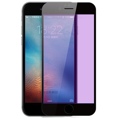 

ESK iPhone6 ​​/ 6S закаленная пленка Apple 6 / 6S стеклянная пленка 3D мягкий край анти-синий полноэкранный высокоразрешающий взрывозащищенный мобильный телефон защитная пленка JM118-black