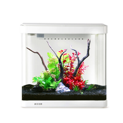 

Crazy Aquarium ST-510 Aquarium Aquarium Eco Cylindrical Scene with Filtration Oxygenated Combustion Three-in-One Filter Fish Cylinder Lamp White