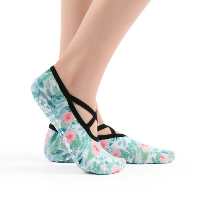 

MEIKAN Yoga Socks Women Cotton 3D Printed Ankle Socks Meias Yoga Pilates Non-slip Grip Yoga Socks Dance Flower Pilates Socks