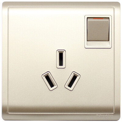 

Schneider Schneider switch socket socket panel 16A three-hole air conditioning socket with switch Feng Shang series indulge in gold