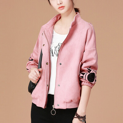 

City plus CITYPLUS 2017 winter new women&39s art wild embroidery loose jacket collar collar wool coat thickening warm short jacket CWWT179250 peach pollen XL