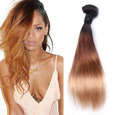 

Brazillian Straight Hair 4 Bundles Colored Human Hair Extensions Blonde 1B/4/27 Brazilian Virgin Hair Straight Remy Hair Ombre