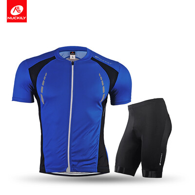 

NUCKILY Cycling Jerseys Sets Mens Bicycle Riding Short Sleeve Suit Road Cycling Suits