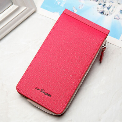 

New ladies card pack fashion long wallet multi-card men's wallet long paragraph zipper phone bag