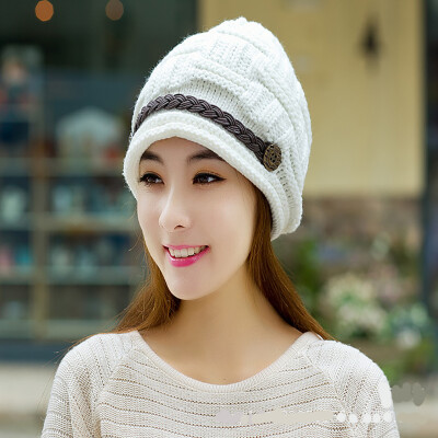 

Winter wool cap female cute fashion warm ear protection hat autumn and winter thick plus velvet knitted hat