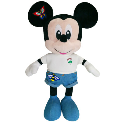 

Disney Disney space cotton embroidery white cowboy Mickey plush toys new dolls dolls birthday Valentine's Day girls gift rag doll 1 #