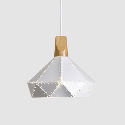 

BOKT Retro Edison Lights Industrial Pendant Lamp Dianmond Shade Hanging Chandelier Light E26E27 Base 60W E26E27 1 LightB-White