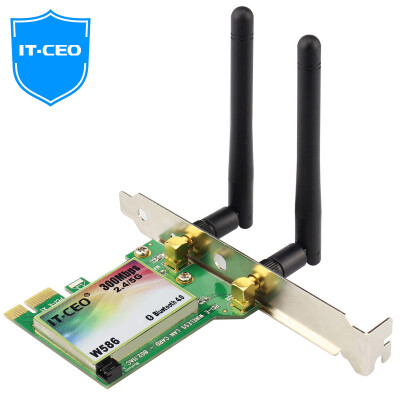 

IT-CEO 600M Dual-Band Wireless PCI-E Network Card / Router Desktop PC WIFI Receiver / Transmitter with 4.0 Bluetooth Adapter / Receiver Analog AP W586