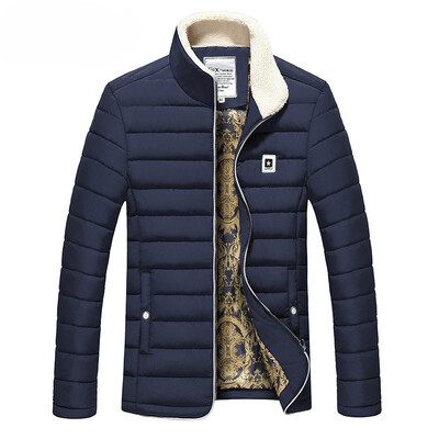 

Winter men 's cotton collar collar jacket Slim tide men' s cotton jacket young jacket thick plus cashmere leisure