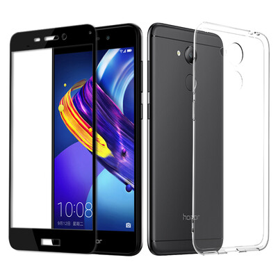 

【Shell film set】 ESCASE glory V9Play mobile phone shell to send full screen black tempered film all-inclusive drop series soft shell protector / transparent