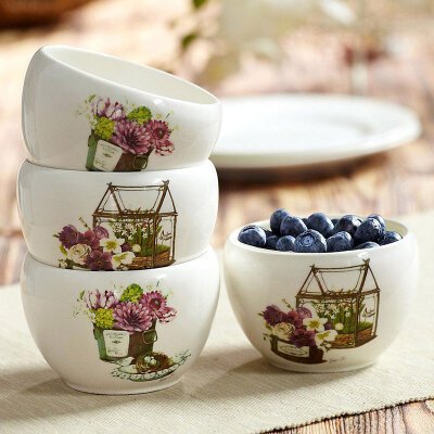 

A Ting American Style Printing Ceramic Bowl Sets 4 Inchs