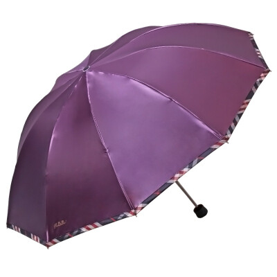 

[Jingdong supermarket] heaven umbrella to strengthen the strengthening of satin black vinyl lattice bag edge of the anti-UV three steel bar steel large business clear sun umbrella camel 33196E