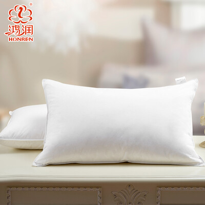 

Hongrun elegant baby pillow five-star hotel textile comfortable pillow 90 white goose down pillow jacquard velvet pillow 74 48cm