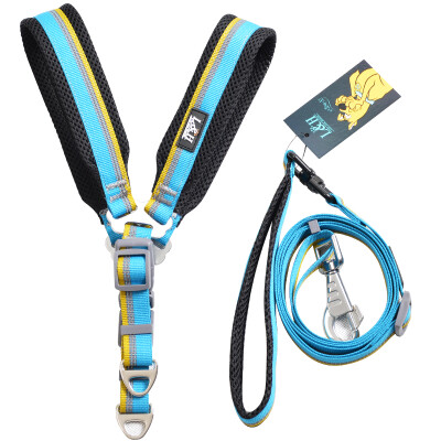 

L&H Lohas Pet Leashes Pet Supplies Leashes Dog Chains Dog Chain V-shaped Strap Chest Protector Set Universal Strap Traction Rope Set Sky Blue L