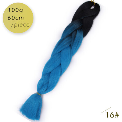 

AISI HAIR 100g/pcs 24inch Kanekalon Jumbo Braids Hair Ombre Two Tone Colored Synthetic Hair for Dolls Crochet Hair