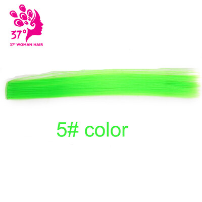 

Fashion hair extension for women Long Synthetic Clip In Extensions Straight Hair piece Party Highlight Punk Cosplay Colorful