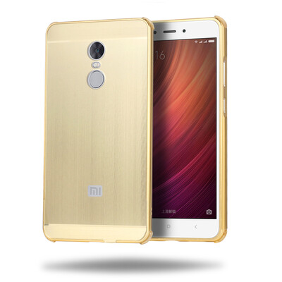 

Роскошный чехол для Xiaomi Redmi Note 4X Алюминиевый бампер + акриловая панель Назад Глянцевая обложка для Redmi Примечание 4 Глоб