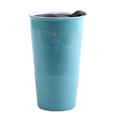 

A Ting двойной стены керамических поездки кружку воды кубок 11oz.