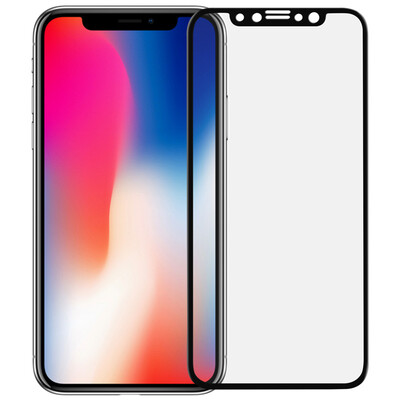 

Мо Миши (MOMAX) iPhoneX / 10 X Apple, телефон стальной пленка поверхность стеклянной пленки инкапсуляция Apple, мягкие х 0,2 мм Мобильная полного экрана черного стекло пленка