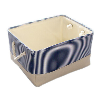 

Rectangular Canvas Basket Toy Fabric Storage Bin for Shelves