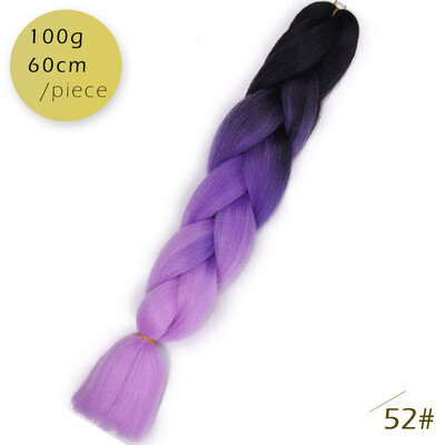 

AISI HAIR 100g / pcs 24inch Kanekalon гигантский косы Волосыломбер Две тонныЦветные синтетические волосы для кукол Вязание крю