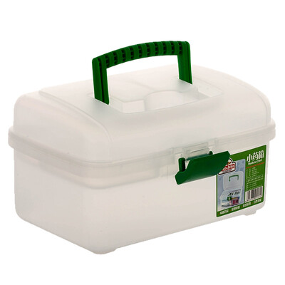 

JEKO&JEKO plastic transparent storage box storage box pill box storage box small medicine box double multi-purpose storage box 9L SWB-5363
