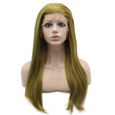 

Long Straight Lace Front Green Halloween Wig Costume