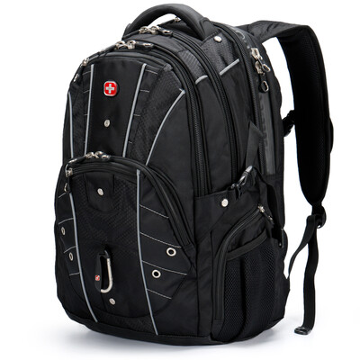 

SwissGEAR Swiss backpack large capacity 173 inch luggage backpack mens short trip travel bag sports fitness bag multi-function storage travel bag SA-9850c black