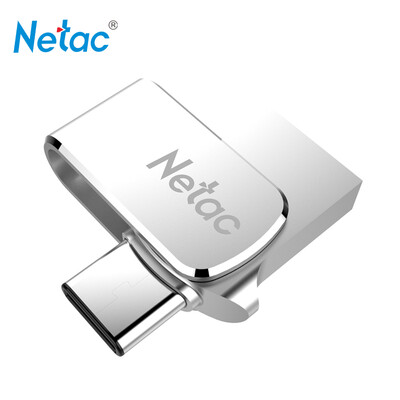 

Netac U780C usb3.0 тип-c двойной интерфейс цельнометаллический вращающийся мини-мобильный компьютер двойное использование флеш-диск серебристый