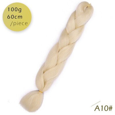 

AISI HAIR 100gpcs 24inch Kanekalon Jumbo Braids Hair Ombre Two Tone Colored Synthetic Hair for Dolls Crochet Hair