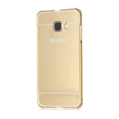 

Роскошный чехол для Samsung Galaxy C5 Алюминиевый бампер + акриловая панель Назад Глянцевая обложка для Samsung C5
