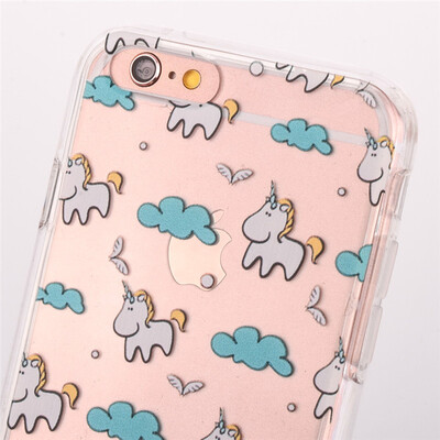 

iPhone 6 IPhone 7 case IPhone 7plus Case, three pieces Gorgeous pattern white frame TPU painted picture Case for iphone6/7/7plus