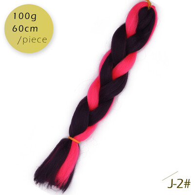 

AISI HAIR 100g / pcs 24inch Kanekalon гигантский косы Волосыломбер Две тонныЦветные синтетические волосы для кукол Вязание крю