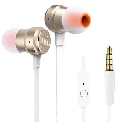

JBL T280A Stereo Earphone Mobile Phone Headset Game Headset with Michael Callable Elegant Gold