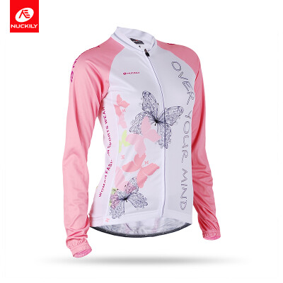 

NUCKILY Women's Sublimation Print Bike Apparel Quick Dry Cycling Jersey For Spring/Autumn