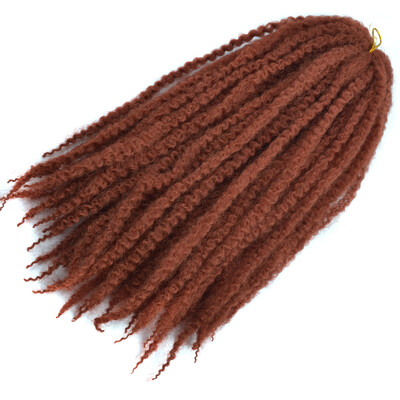 

18 Afro Marley Braids Hair Crochet Braids Hair Curl Crochet Synthetic Braiding Hair 100gPiece Brown Black Purple Color