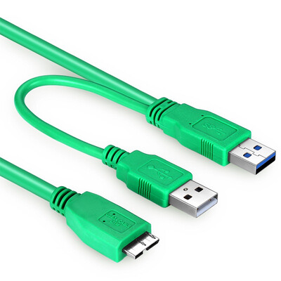

Shengwei USC-5010 high-speed USB30 mobile hard disk data cable USBA male × 2 pairs of MicroB public USB auxiliary power supply gold plug 1 m