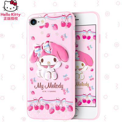 

Hello Kitty Apple, телефон оболочки 7/8 iPhone7 / 8 все включено защитный рукав милый мультфильм мобильный телефон наборы трехмерным Выдерживает падение 4,7 дюйма - красочные Melody