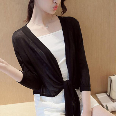 

Women Sun-Protective Clothing Air Conditioning Shirt short Cardigan