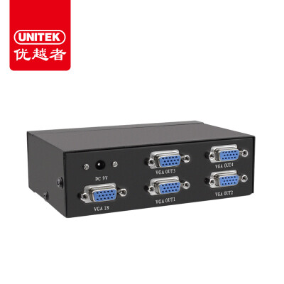 

Superior (UNITEK) VGA splitter one four high-definition video 1 into the 4 out of the screen into a four dividers VGA monitor video expander U-8707