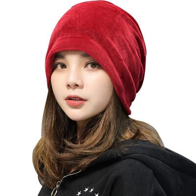 

GLO-STORY Hat Autumn&winter plush wool cap warm earmuffs cap moon cap WMZ734053 Navy Blue
