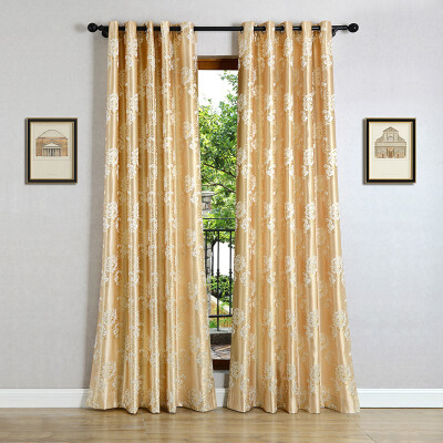 

Floral Jacquard Curtains for Bedroom Luxury Curtains for Living Room Kitchen Blinds Fashion Design Modern Ready Made Curtains