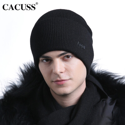 

CACUSS Z0251 2017 осень и зима новые колпачки из бадалона мужчины и мужчины не могут шарить вязать шерстяной шляпе Шляпы мужские черные один размер