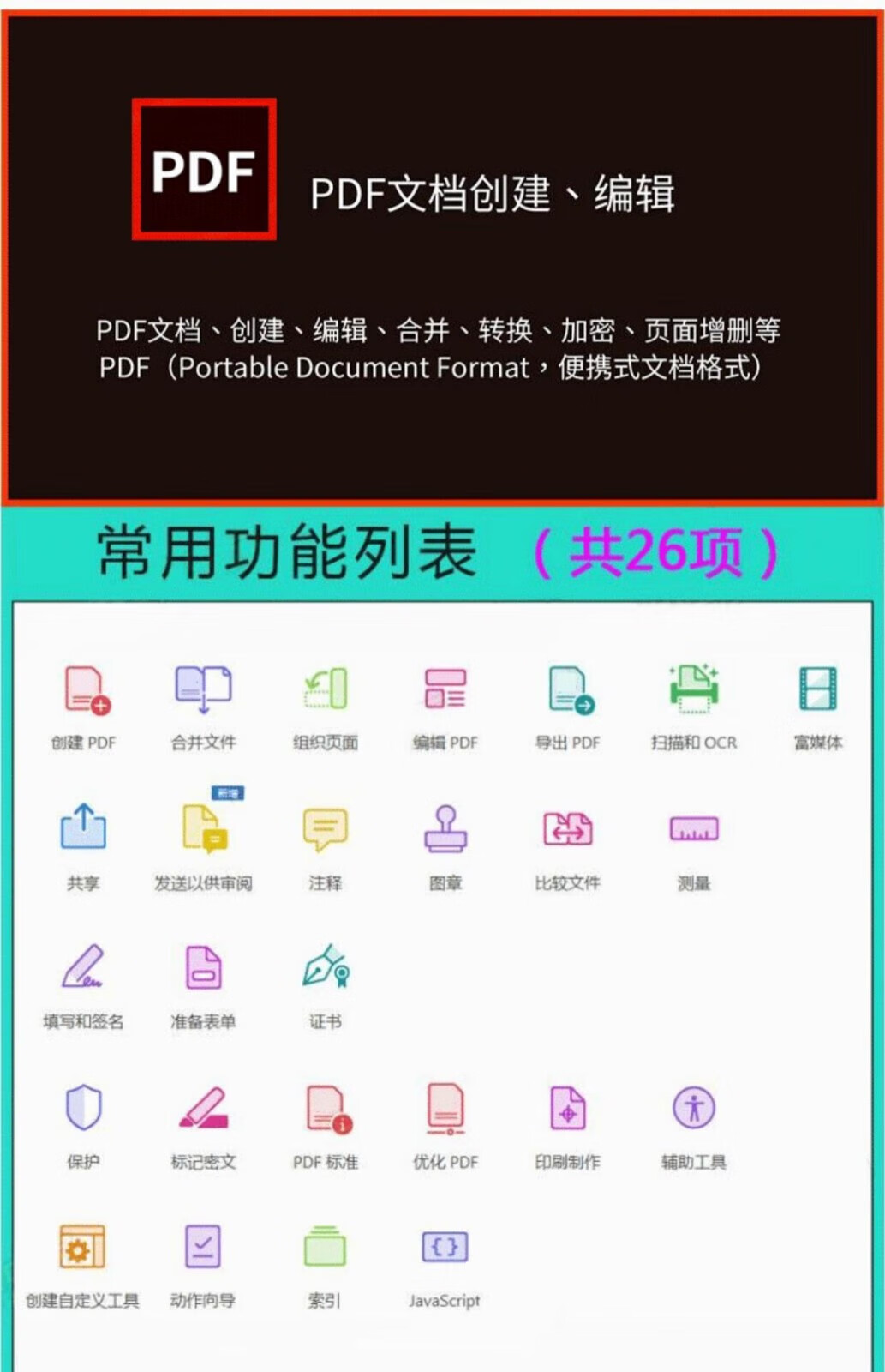 3，Adobe Acrobat Pro DC Win/MAC PDF編輯器軟件轉word軟件全功能版 win版PDF【全功能版】 【遠程安裝】推薦專業人員安裝