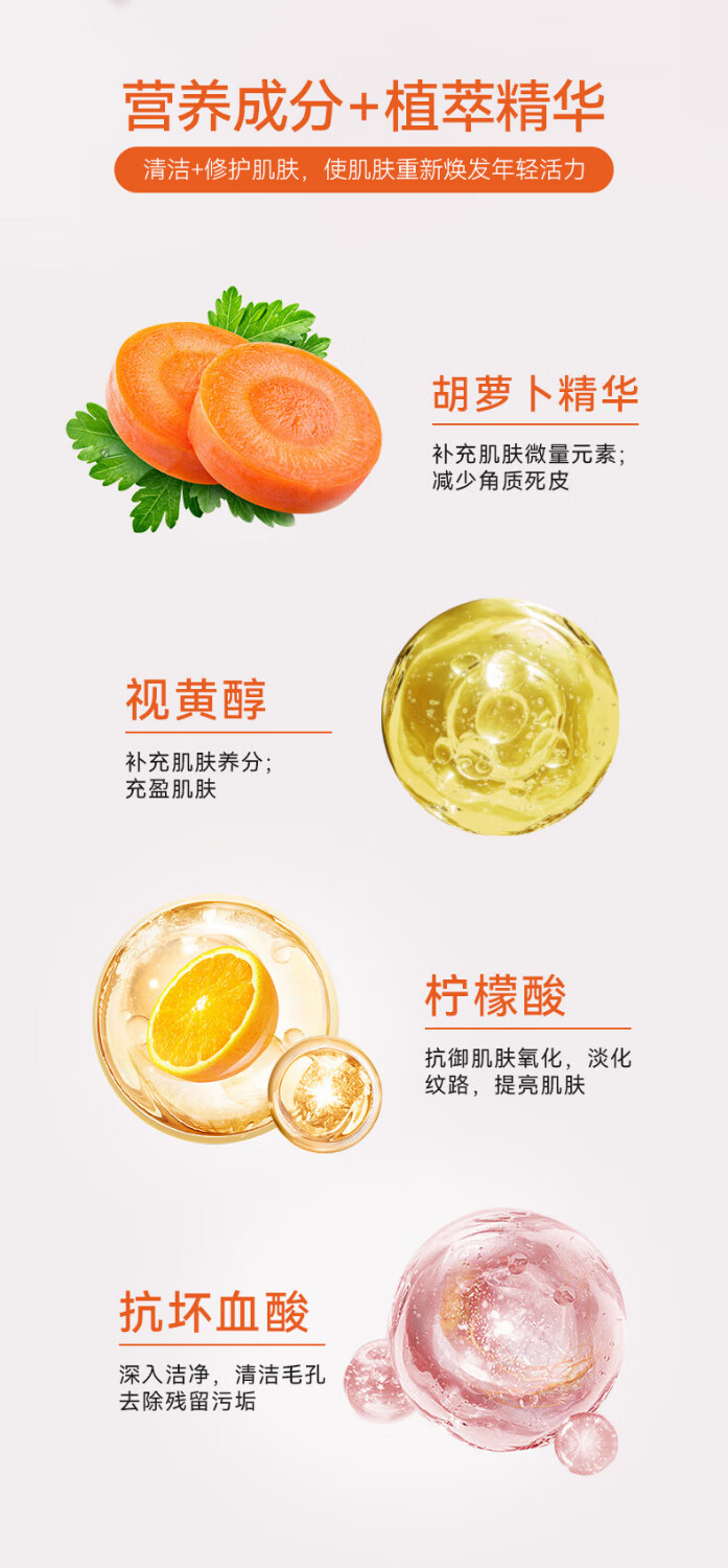BMBM+RIY+复合胡萝卜泡沫面膜深层清洁收缩毛孔粗大黑头发泡果酸面膜A RIY泡泡面膜*2盒