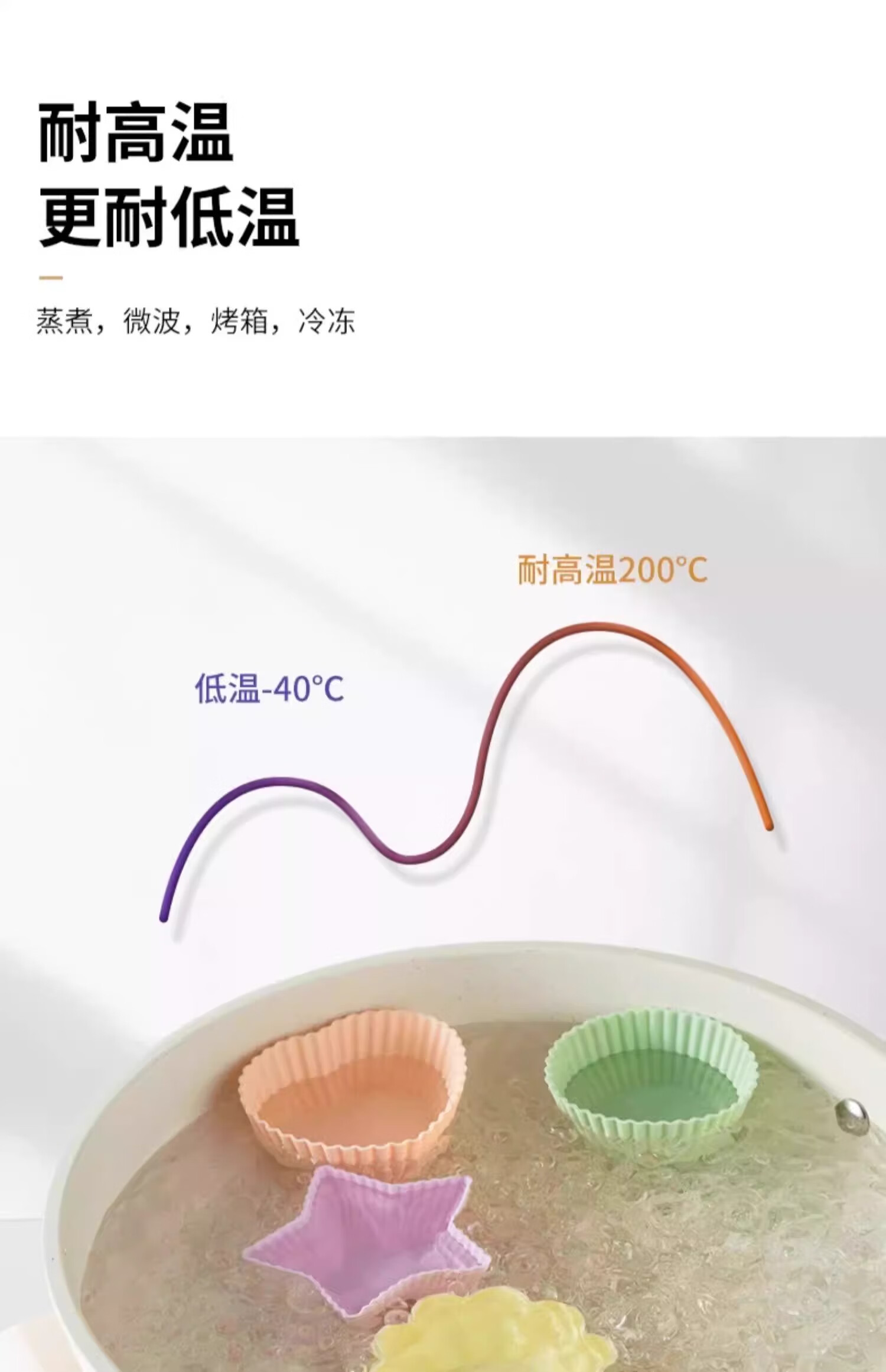 【严选好物】硅胶蛋糕模具食品级烘焙发模具硅胶品级糕点马拉糕蒸糕米糕马拉糕点可重复 食品级硅胶模具【花朵25个】详情图片6