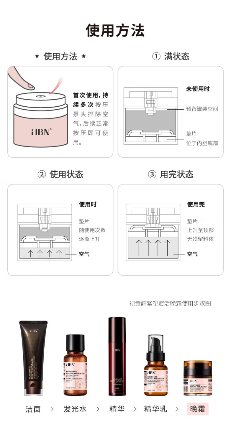 HBN早C晚A水乳霜套装发光水精华乳晚霜特润霜鎏光乳眼霜妇女神节礼物 【38同价】发光水+精华乳+晚霜