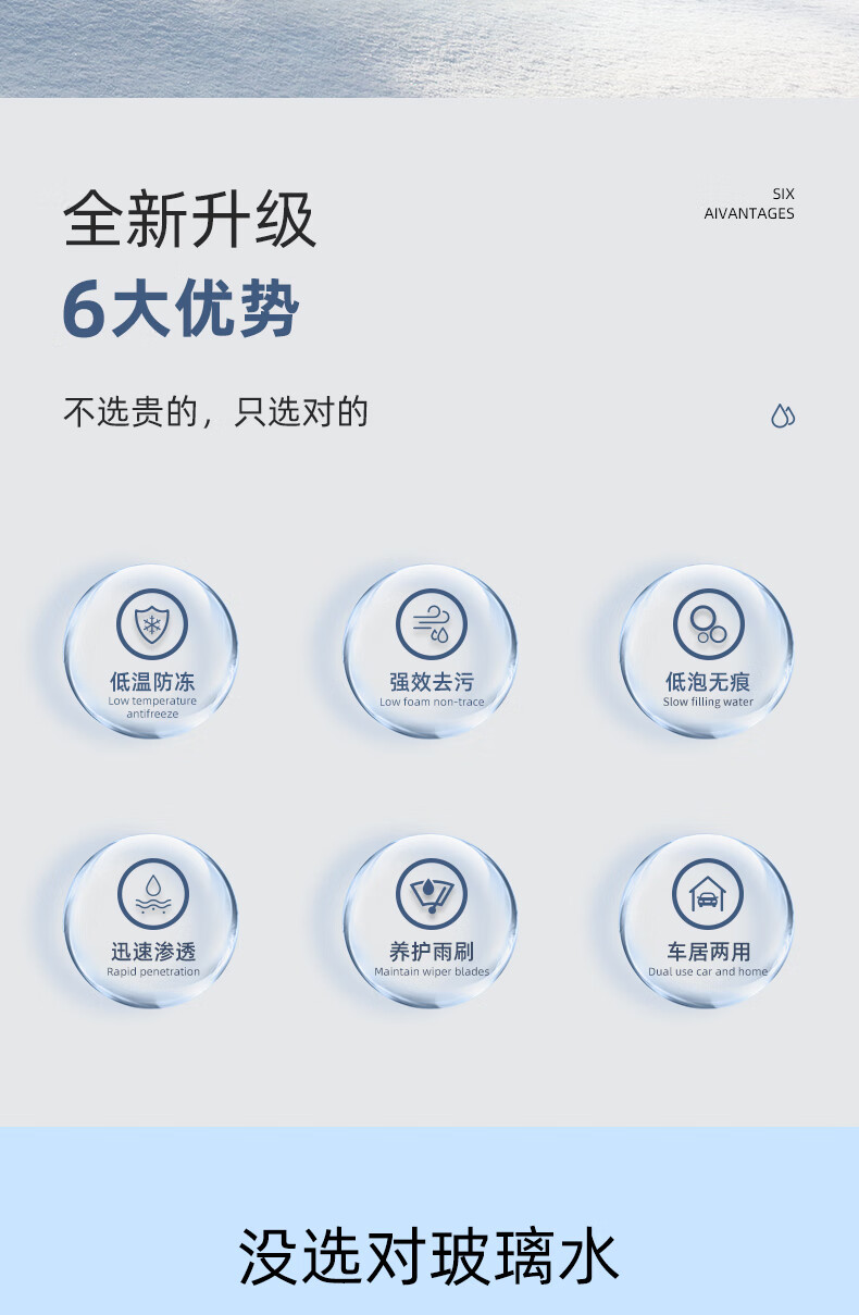 3，3T汽車玻璃水四季通用鼕季零下防凍雨刮水去油膜去蟲膠清潔劑 去蟲膠樹脂玻璃水 2L【兩瓶裝】 0度 【夏季專用不防凍】