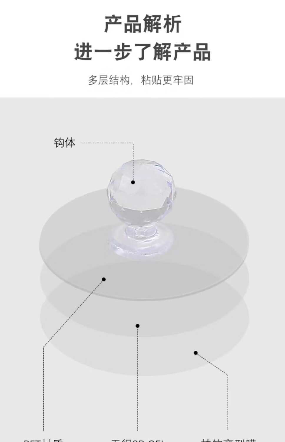 13，隱形櫃門拉手免打孔粘貼自粘推拉門櫥櫃抽屜櫃子衣櫃玻璃窗門把手 多功能透明拉手（4枚）