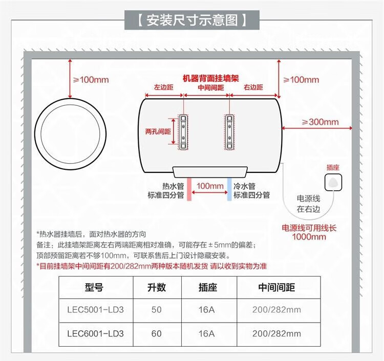 海尔（Haier）出品统帅电热水器电恒温小型家用节能速热储水式电热淋浴卫生间洗澡LC 【LC2】40升2200w+安全防电墙【1-2人】